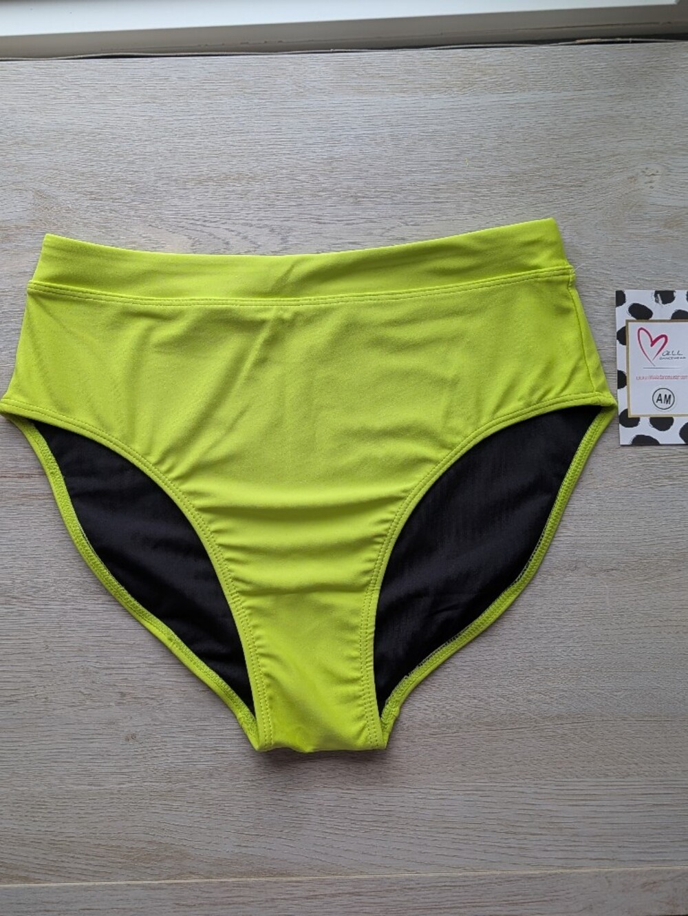 NWT Oh La La Dancewear Neon Yellow Dance Briefs Size AM